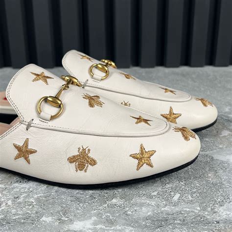 gucci princetown bee loafers|Gucci princetown white horsebit loafer.